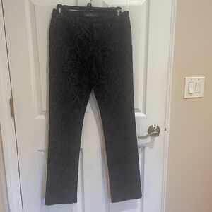 Lauren Ralph Lauren Black Velvet Modern Straight Pant/Jeans